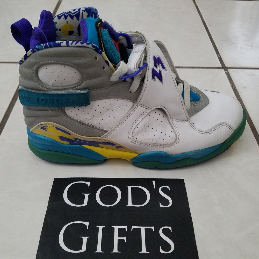 Nike Air Jordan Retro 8 White Aqua
